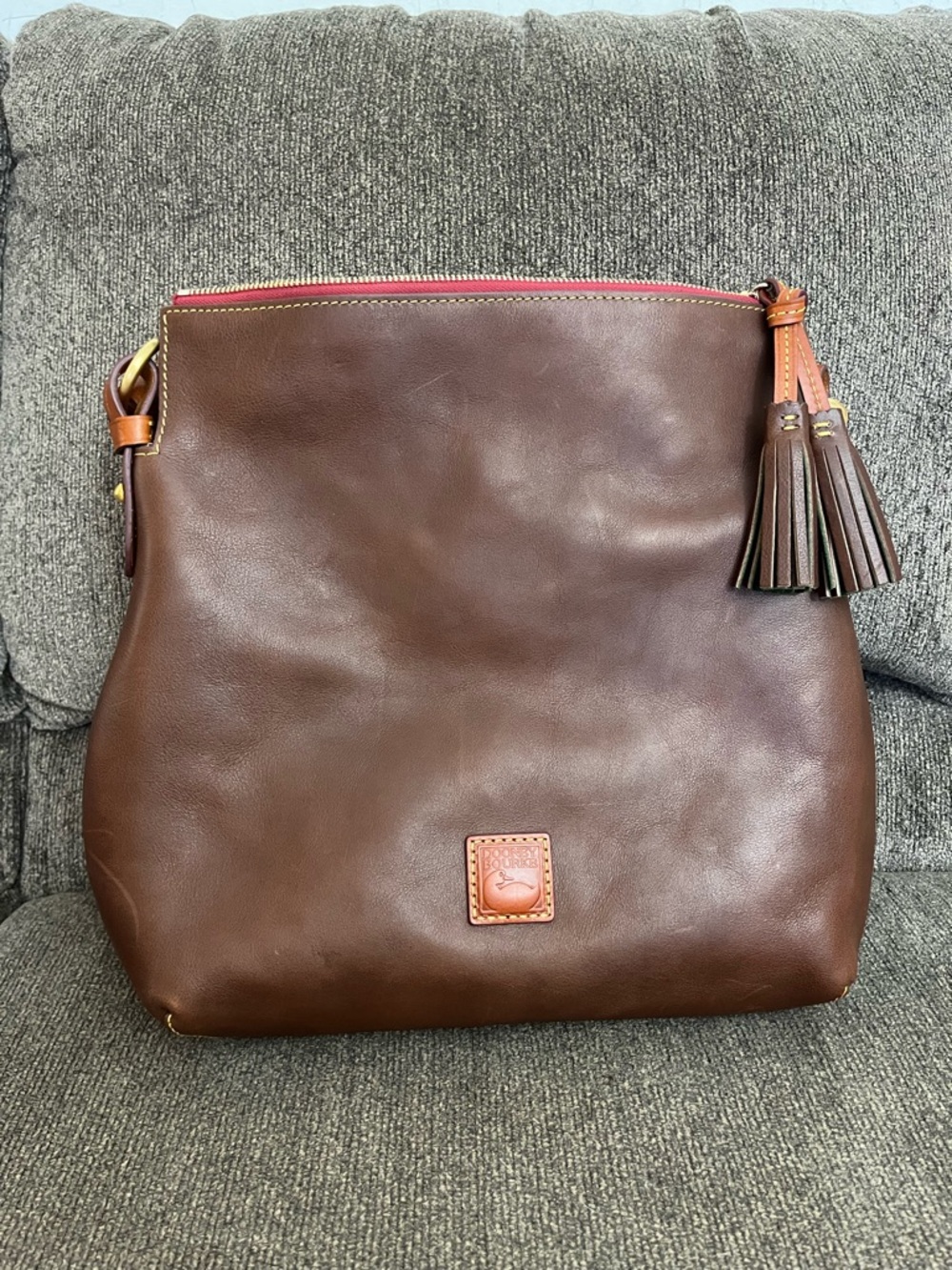 Dooney & Bourke Florentine Twist Strap Hobo in Chestnut